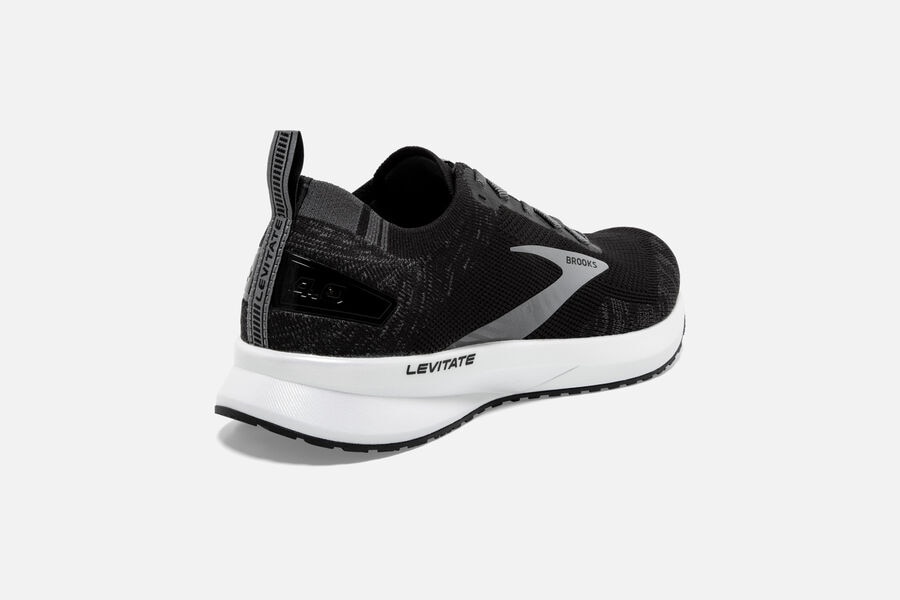 Brooks Israel Levitate 4 Road Running Shoes Womens - Black/White - IPM-610432